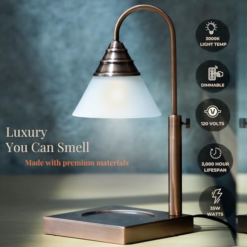 Gold Height Adjustable Candle Warmer Lamp with Timer A972