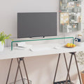 Clear Glass TV Stand 39.4"x11.8"x5.1" U3562