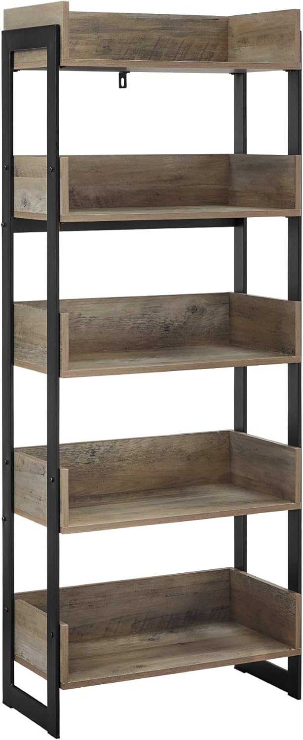 Grey Wash 5-Shelf Bookcase C222