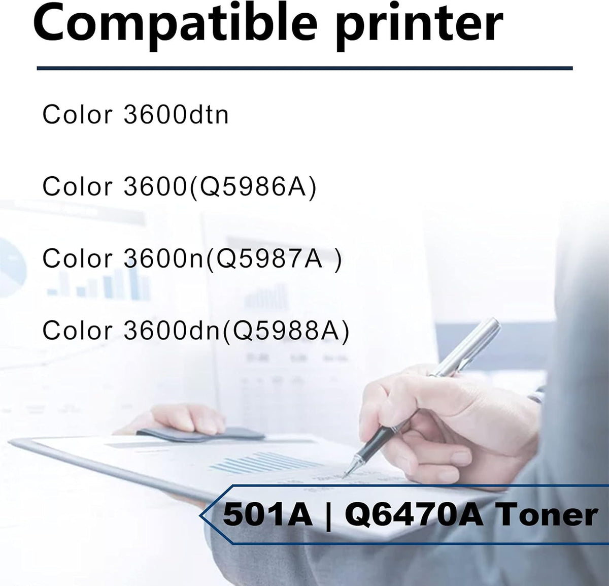 Black Remanufactured Compatible Toner Cartridge 3 Pack for HP Color 3600 Printer H92466
