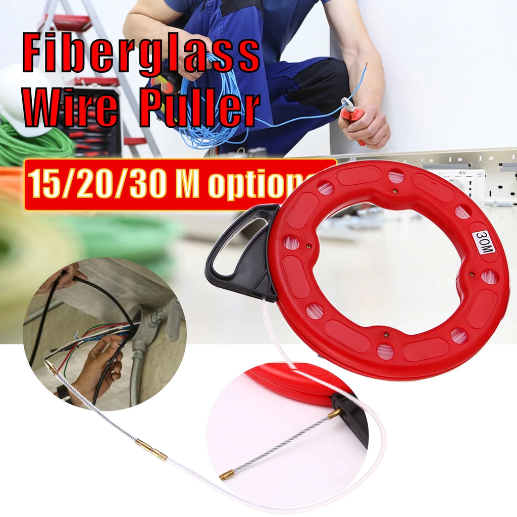 Fiberglass Fish Tape Reel Puller with Impact Case I205140