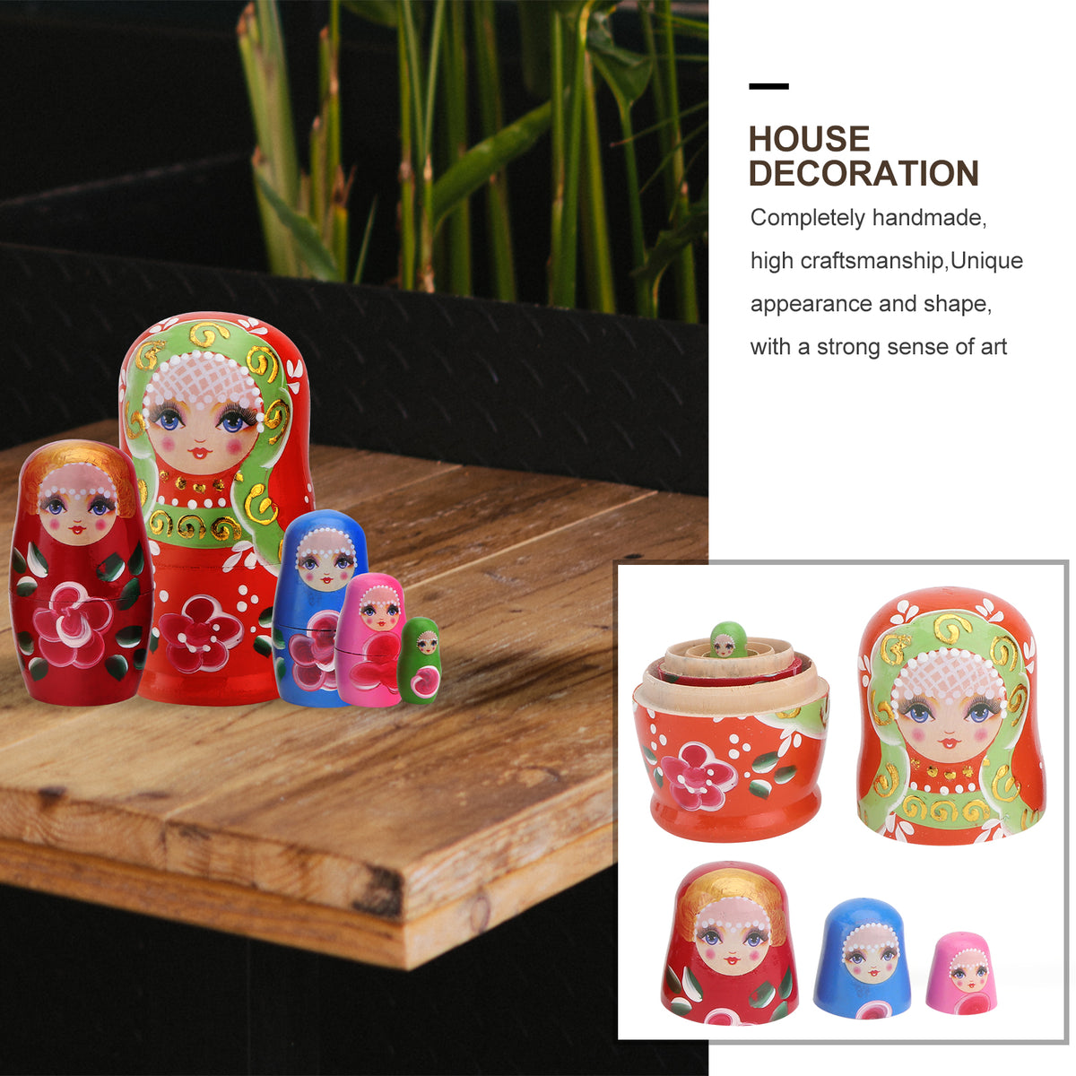 5 Pcs Matryoshka Nesting Dolls R2810