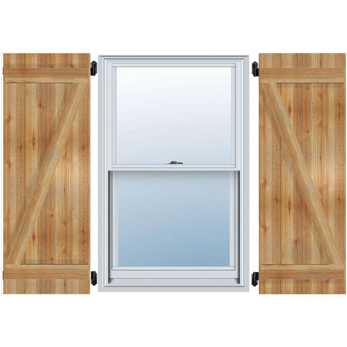 Rough Sawn Western Red Cedar Board-n-Batten Shutters B366