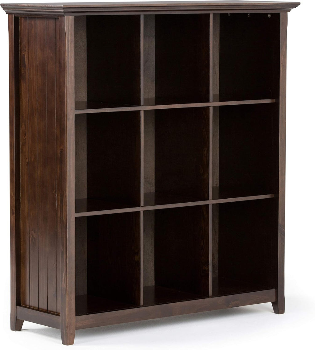 9 Cube Solid Wood Bookcase in Light Golden Brown I917