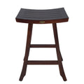 Solid Teak Kitchen Bar Stool in Woodland Brown Finish N380412