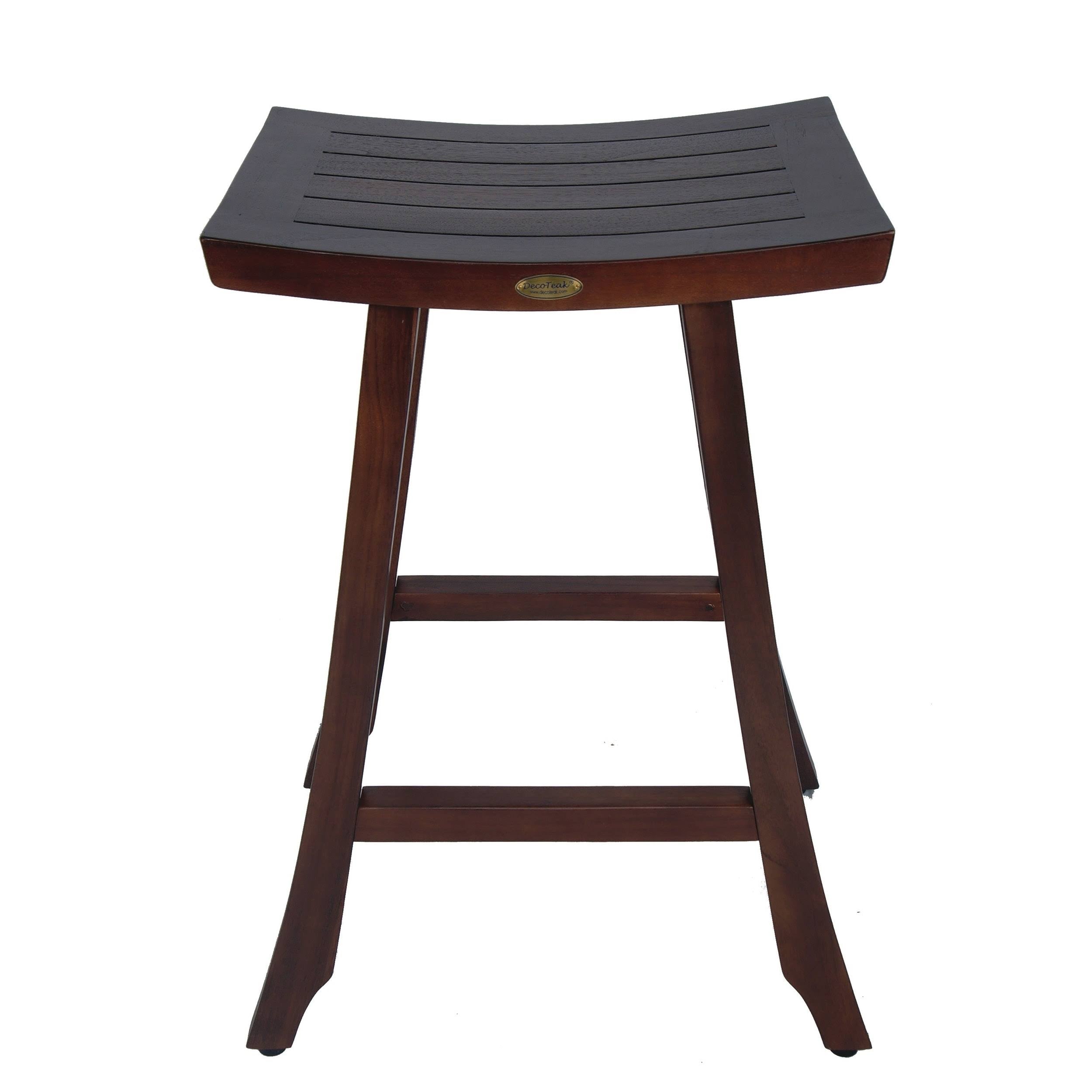 Solid Teak Kitchen Bar Stool in Woodland Brown Finish N380412