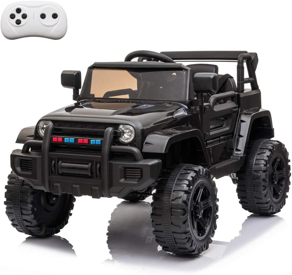 Black Kids Ride On Truck 12V Electric Car U579513