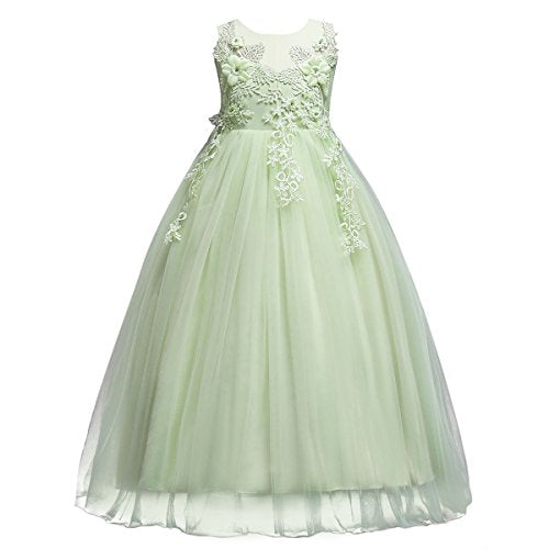 Big Girls Tulle Dresses Floor Length Ball Gown A6282