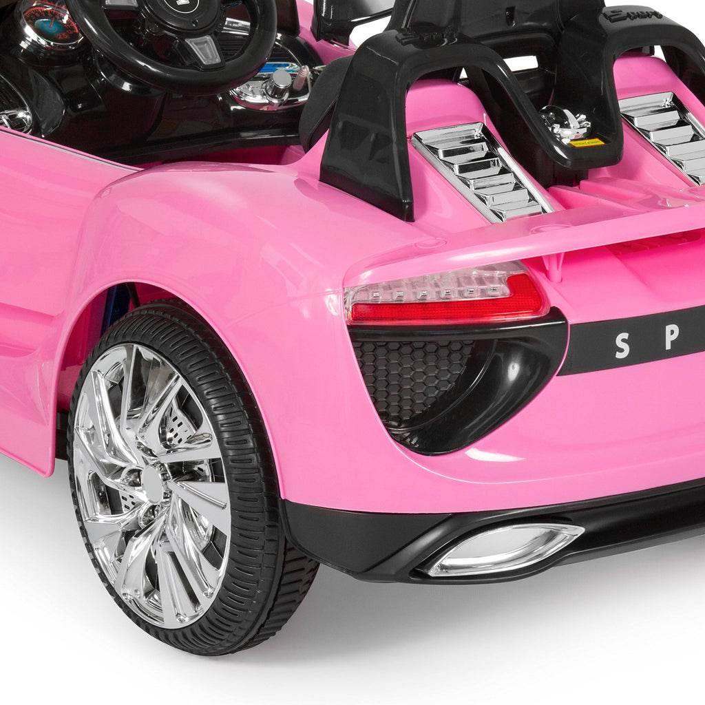 Pink 12V Battery Powered Electric Ride on Car with LED Lights H1584