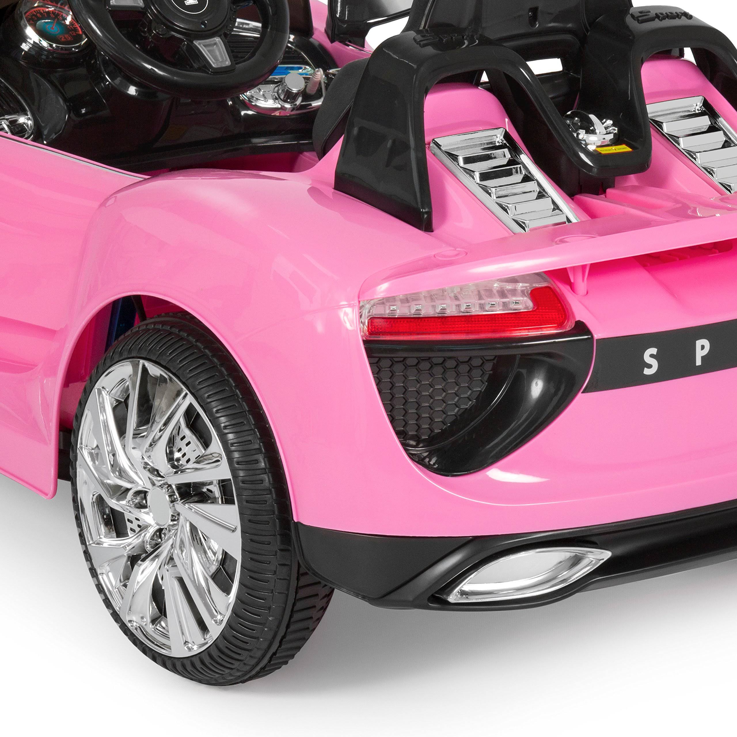 Pink 12V Battery Powered Electric Ride on Car with LED Lights H1584