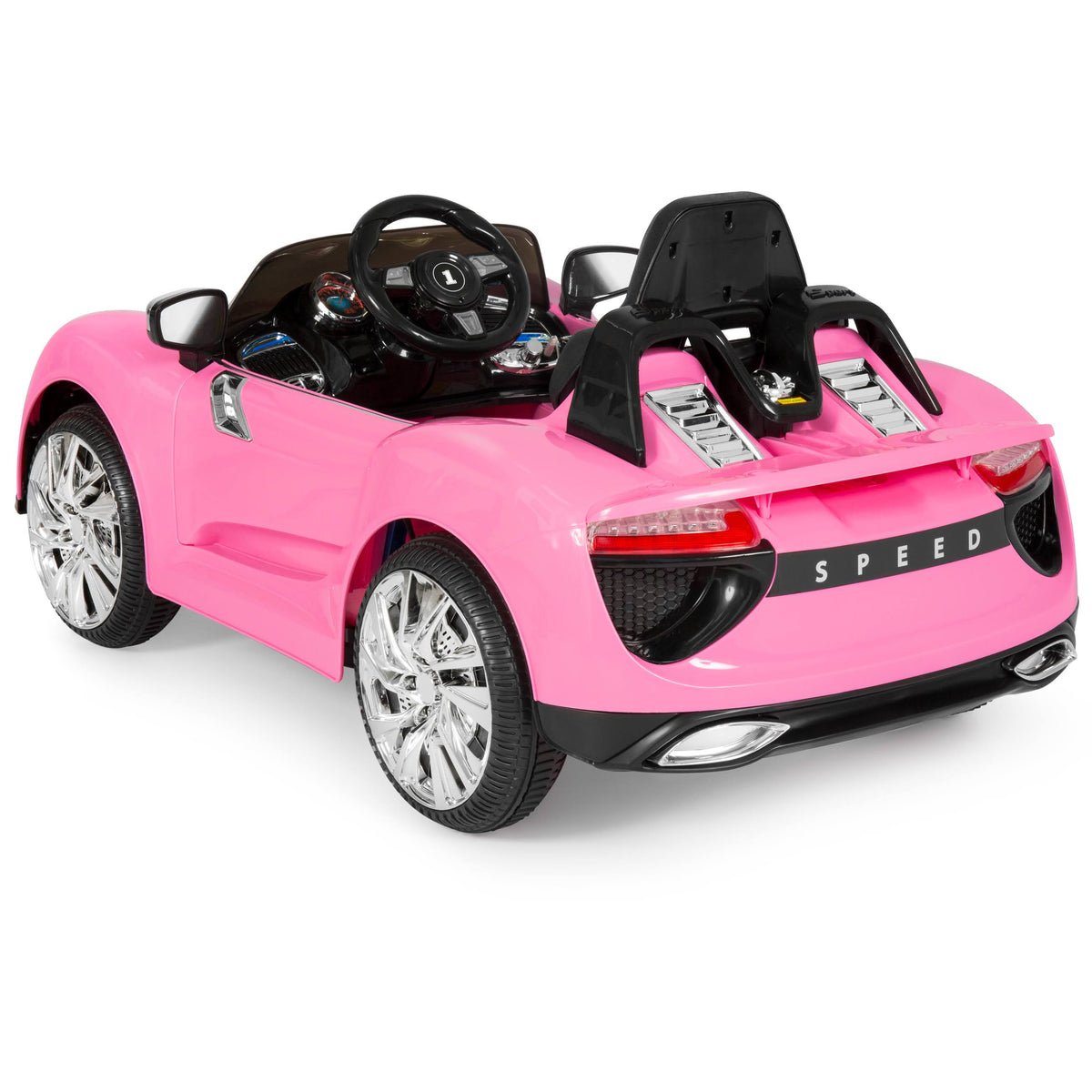 Pink 12V Battery Powered Electric Ride on Car with LED Lights H1584