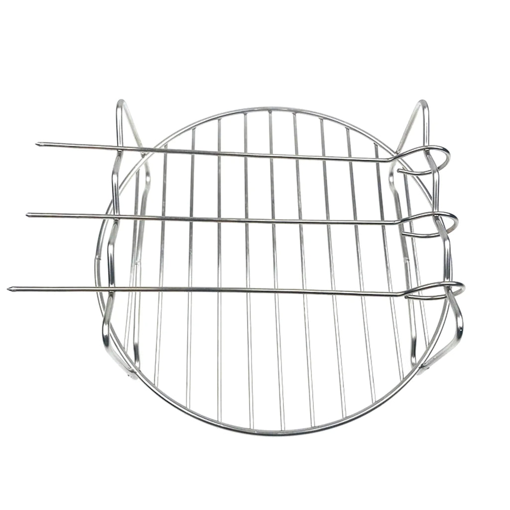 10Pcs Air Fryer Accessory Kit Baking Pan Rack Pizza Tray Metal Holder Cupcake Mould Set X22423