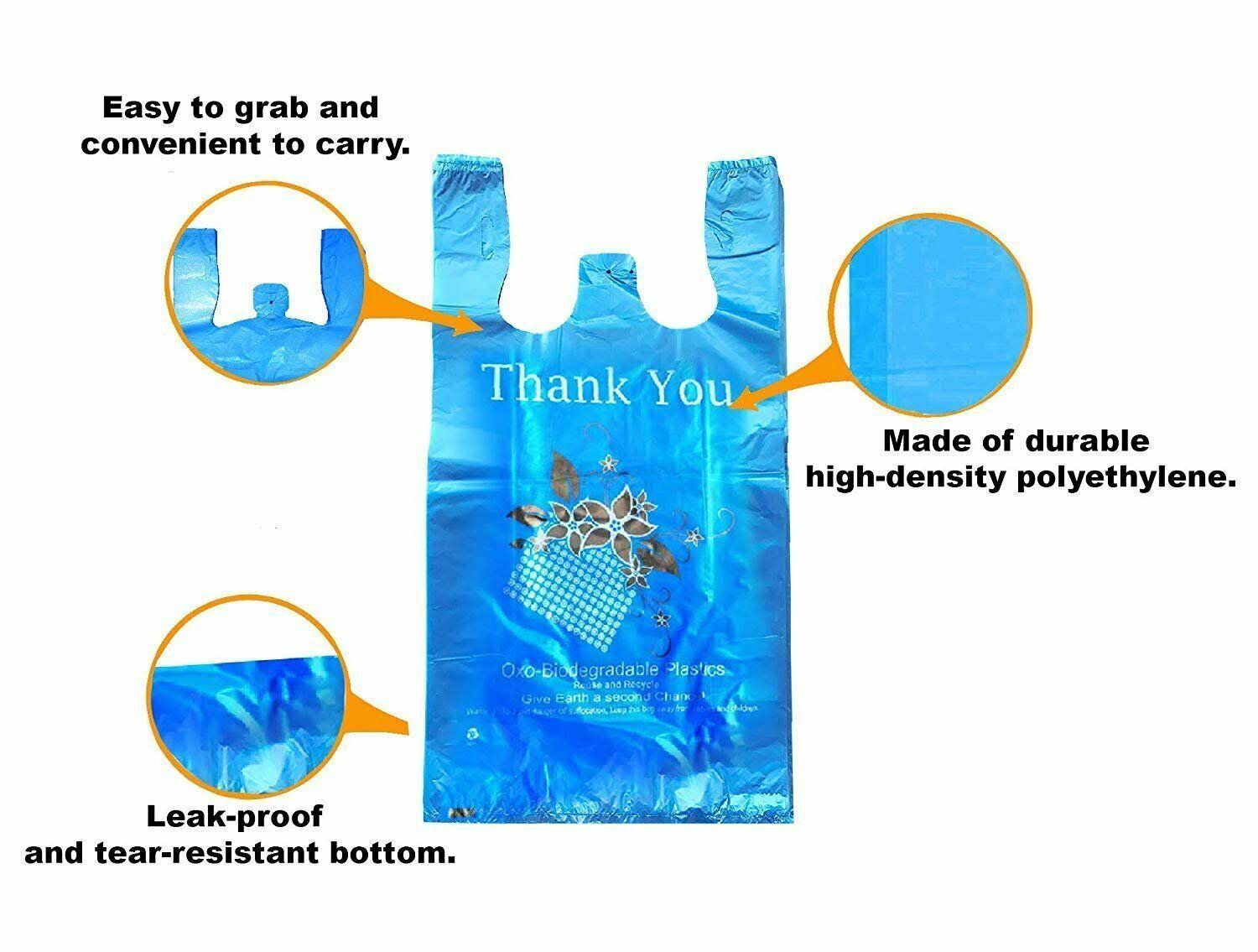 Blue Oxo-Biodegradable Plastic Bags 18x8x32 C1252