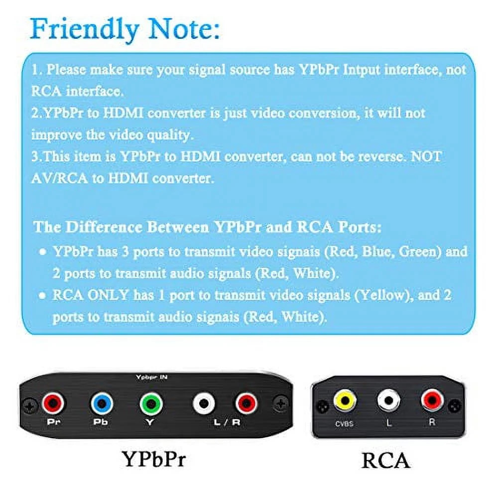 Black Component to HDMI Converter N31077