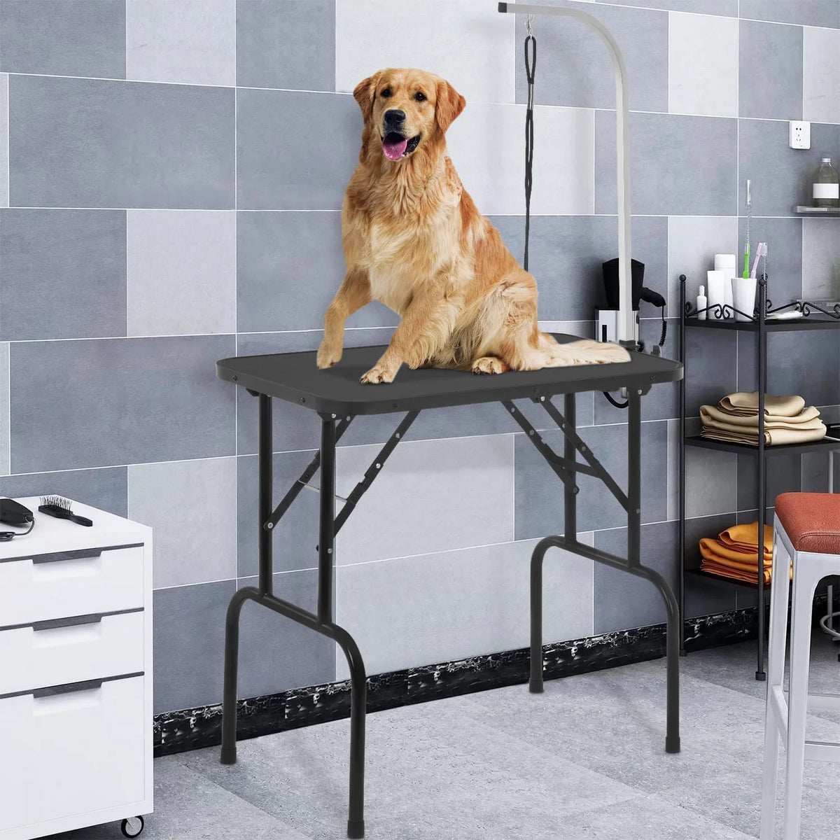 32in Foldable Adjustable Pet Grooming Table N7380