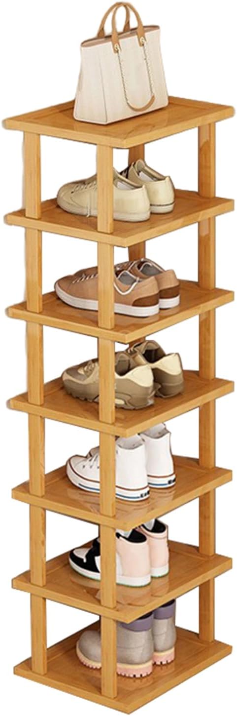 Bamboo 7-Tier Shoe Rack Storage Organizer Shelf B258