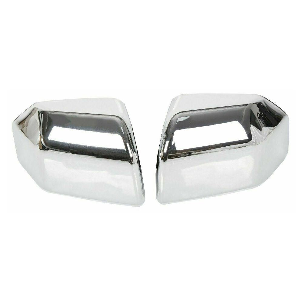 Chrome Pair Top Mirror Covers Caps Z3865