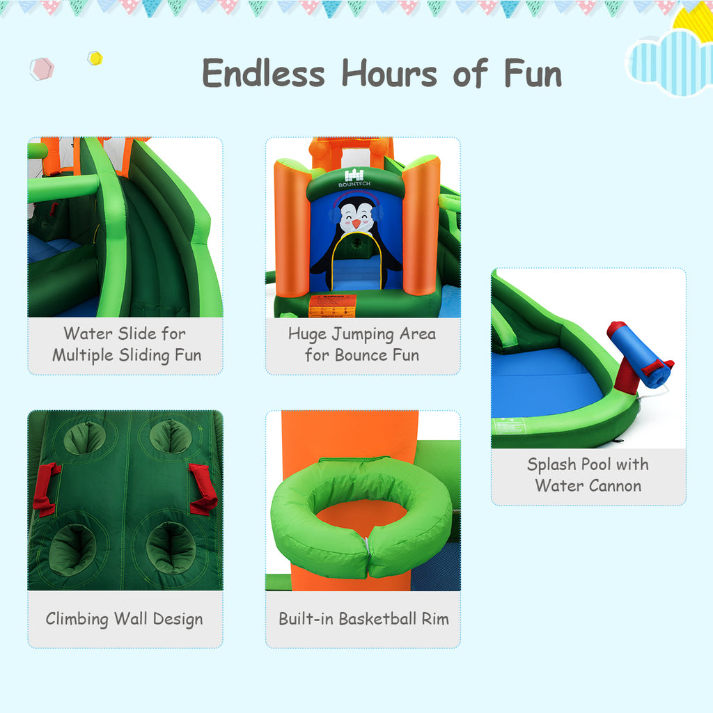 Inflatable Water Park Slide Bouncer with Splash Pool and Blower E53733