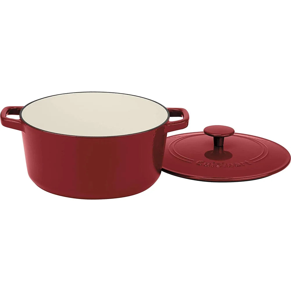Enameled Cast Iron 5 Qt Round Covered Casserole A4348