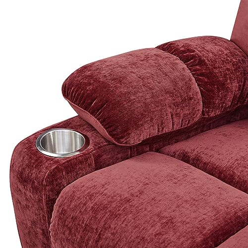 Red Power Lift Recliner Chair with Massage and Heat E2089