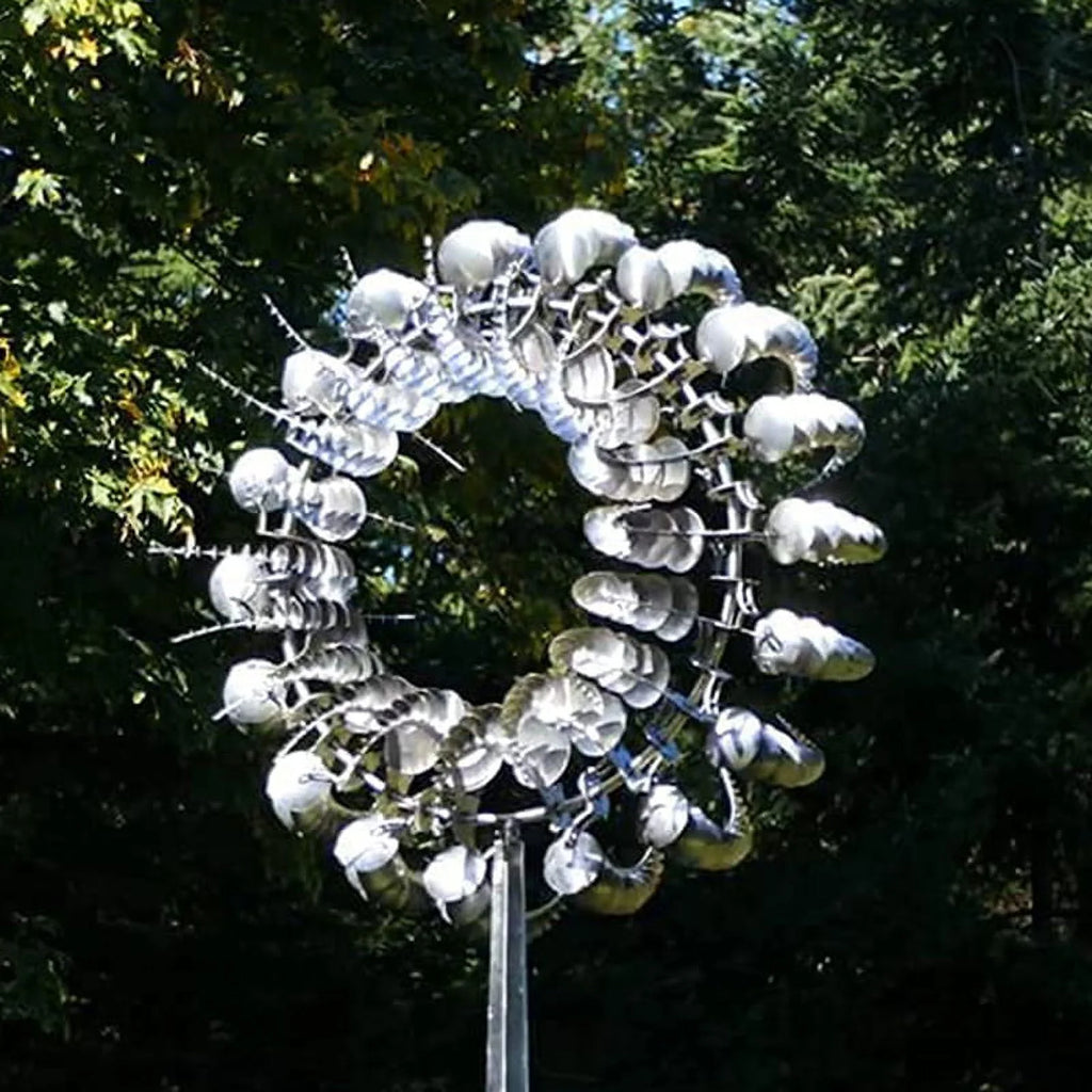 Kinetic Metal Wind Spinner for Patio Garden Decorations F1510