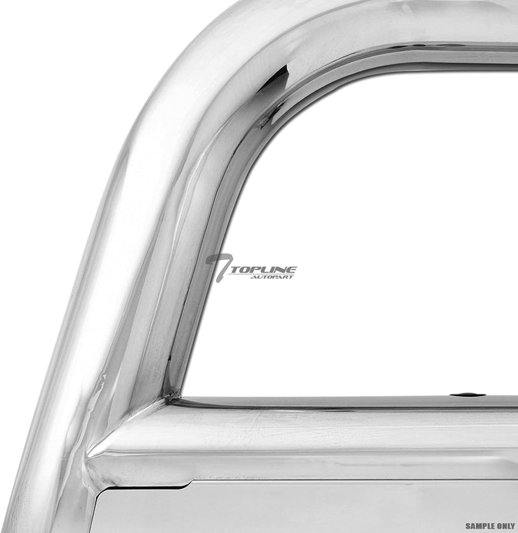 Polished Stainless Steel Bull Bar Front Bumper Grill Guard With Skid Plate R45022
