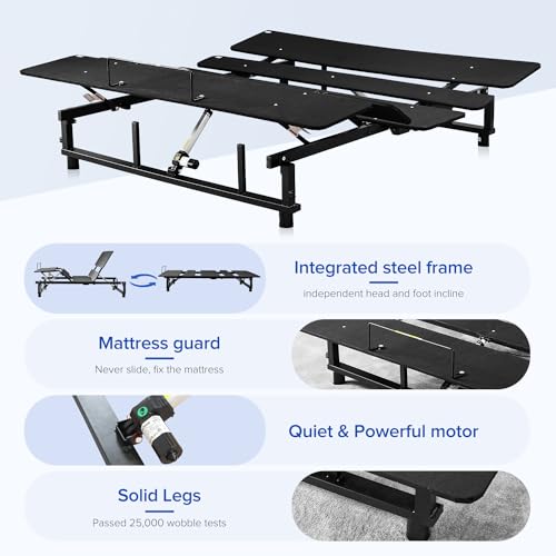 Queen Size Black Electric Adjustable Bed Frame V259