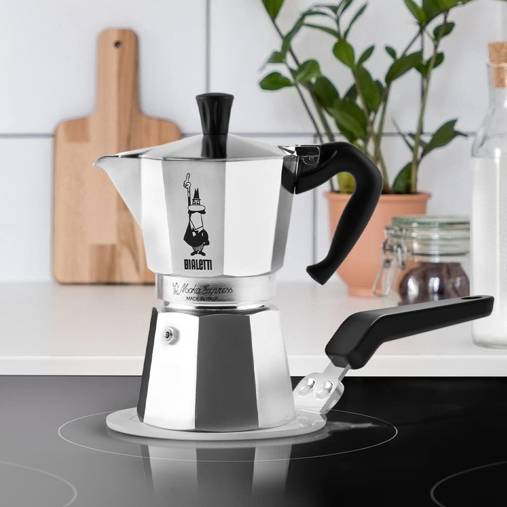 3 Cups (4.4 Oz - 130 Ml) Aluminium Stovetop Espresso Maker B9656