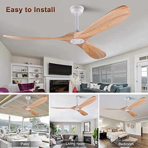 60 inch Solid Wood Ceiling Fan with Remote Control F13481