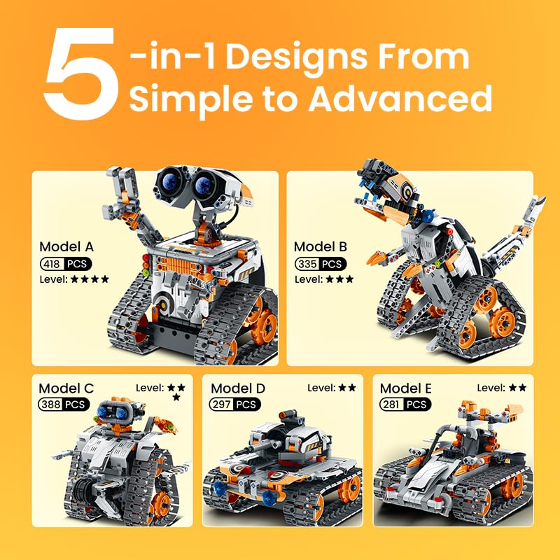 Blue 5in1 Robot Building Kit with 488 Pieces L9643