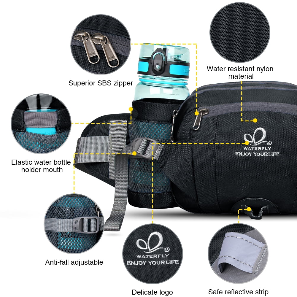 4.5L Fanny Pack Waist Bag with Two Water Bottle Holder U584