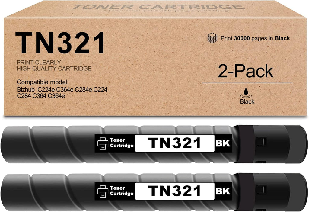 Black 2 Packs Compatible Toner Cartridge TN321 H18864