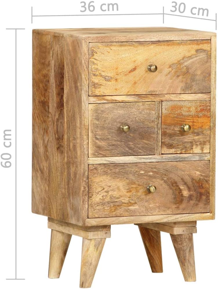 Solid Mango Wood Bedside Cabinet Y12231
