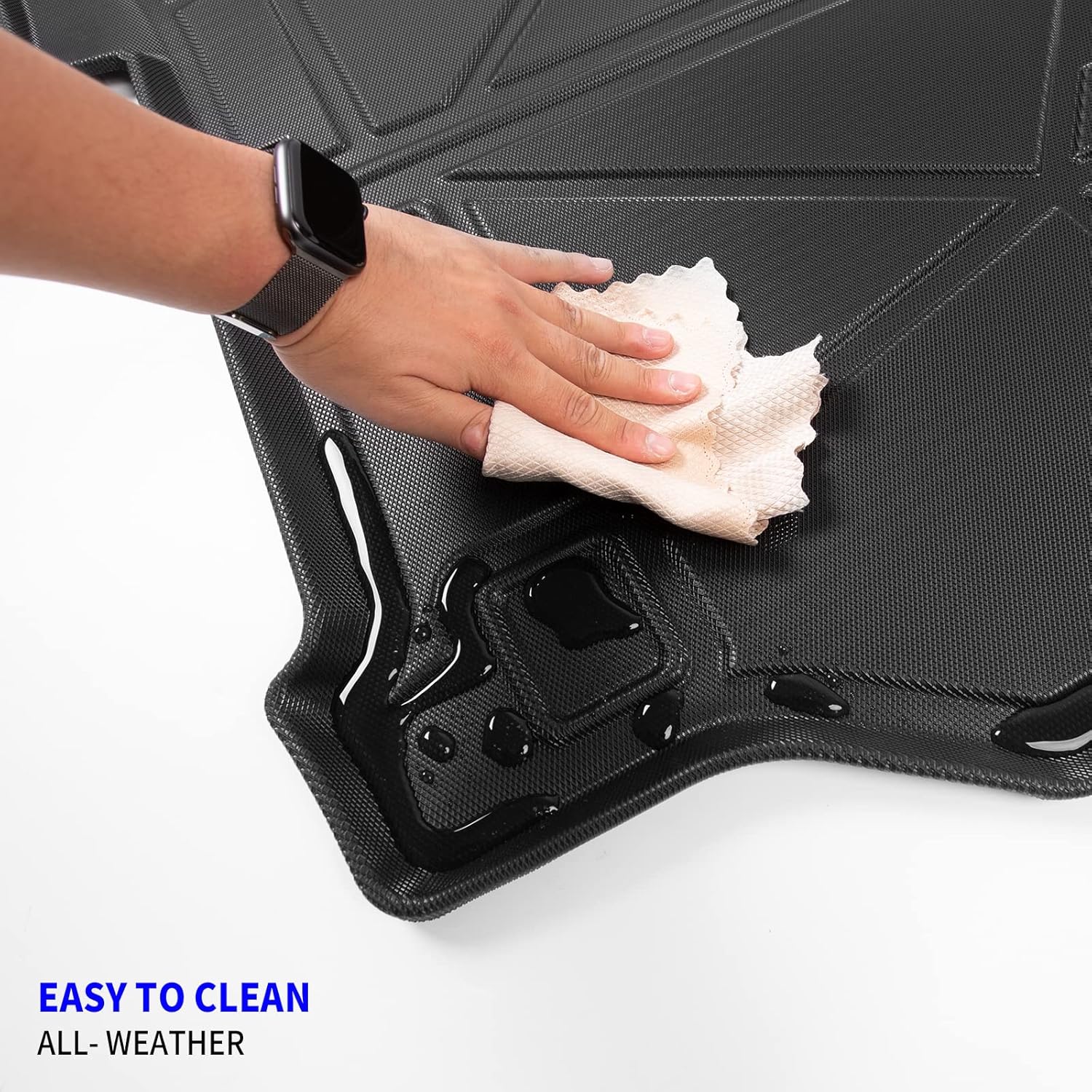 Rear Trunk Mat Cargo Liner TPE All-Weather 4 Door Pack of 2 Y484