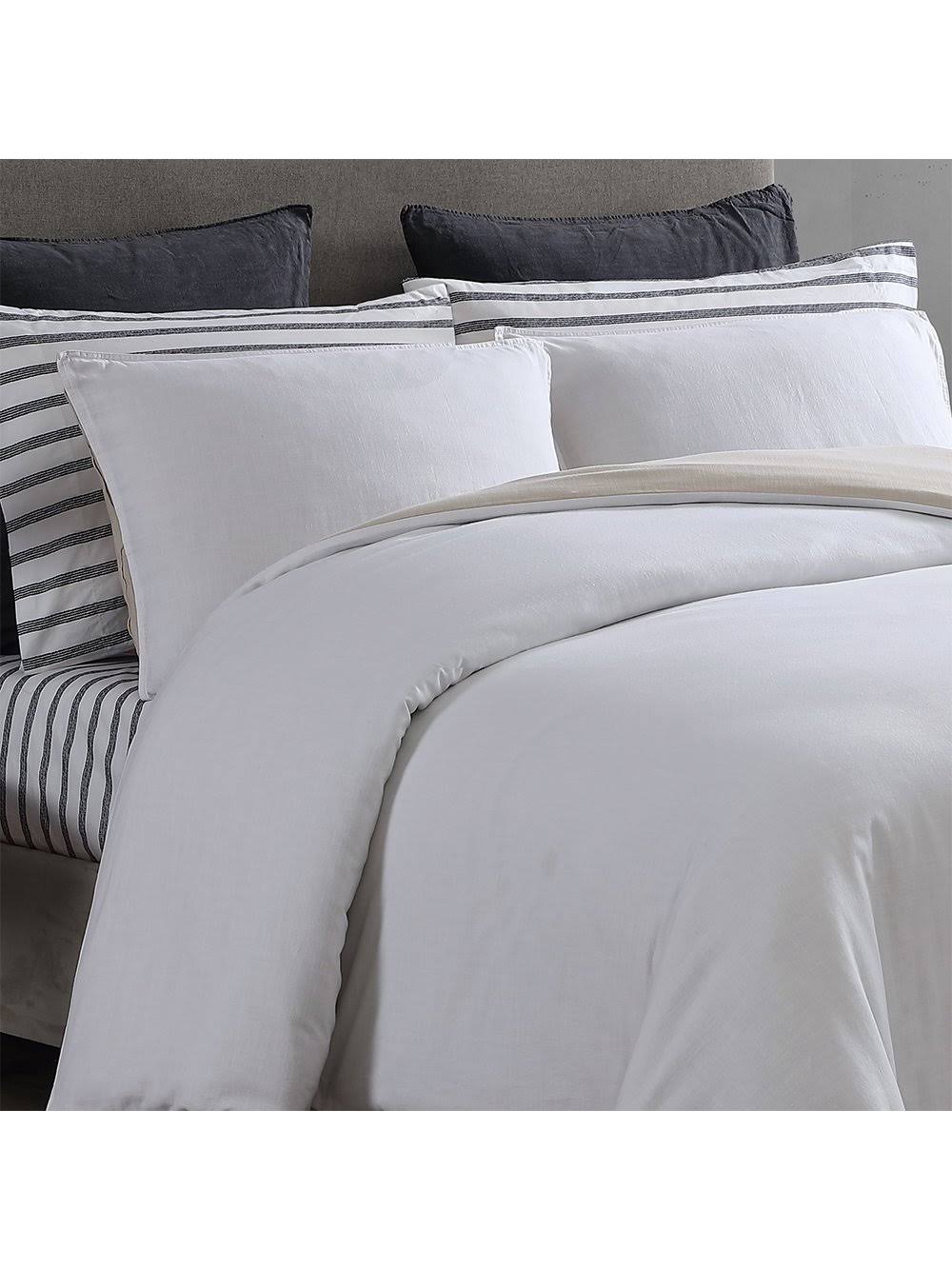 Washed Cotton Reversible Duvet Cover Set F158930