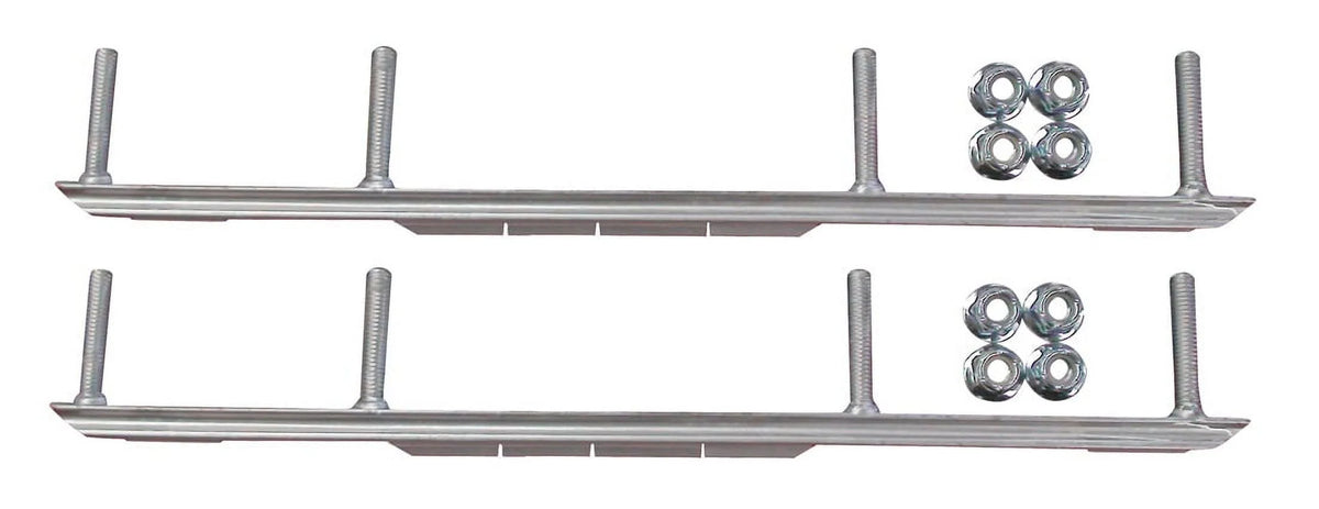 Red XPT Snowmobile Skis with 4.5" Shaper Bars Complete Kit M576