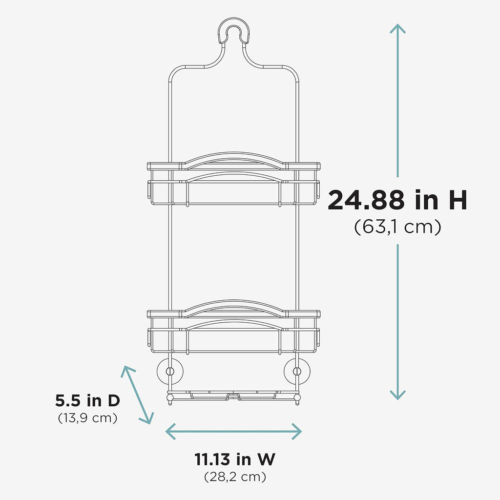 Over-The-Shower Caddy, Stainless Steel, Silver L6803