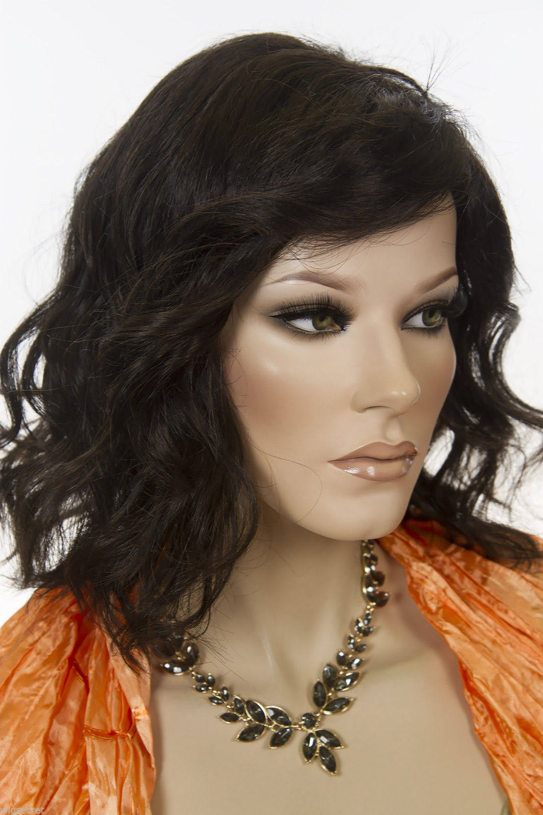 Medium Lace Front Wavy Blonde Brunette Red Grey Wigs - Light Gold Brown Medium Gold B U3836