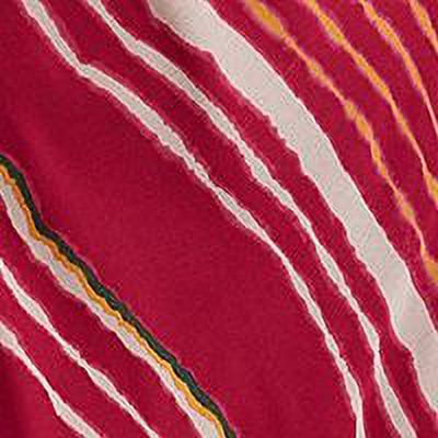 Pink Striped Sleeveless Asymmetrical Neckline Maxi Shift Dress X88566