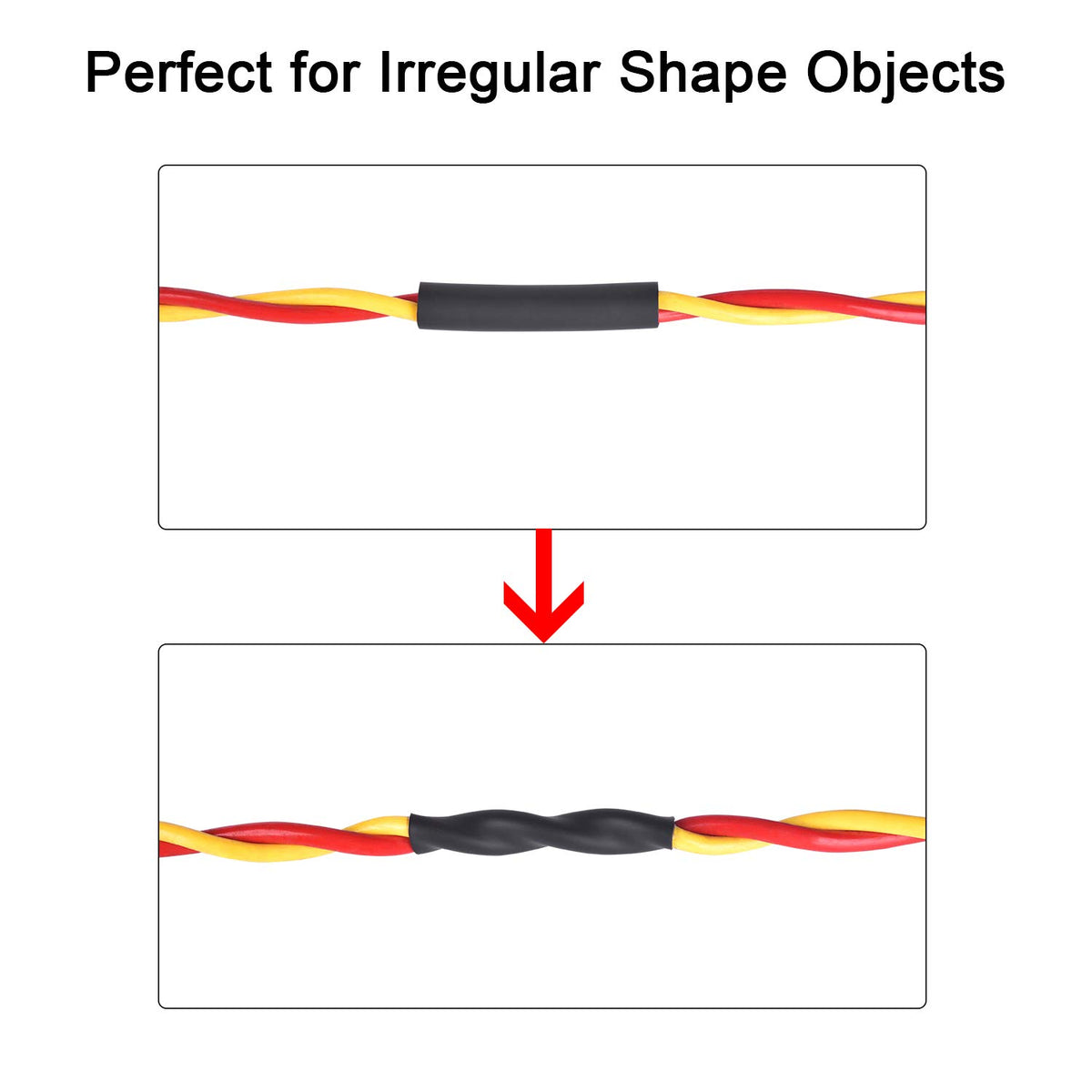 1.5 Inch 3:1 Waterproof Adhesive Lined Heat Shrink Tubing, 4 Ft Black D86009