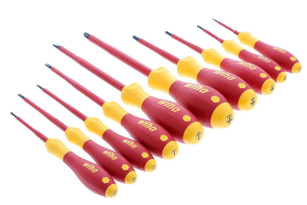 Slotted and Phillips Insulated Screwdriver Set, 1000 Volt, 10 Piece W601