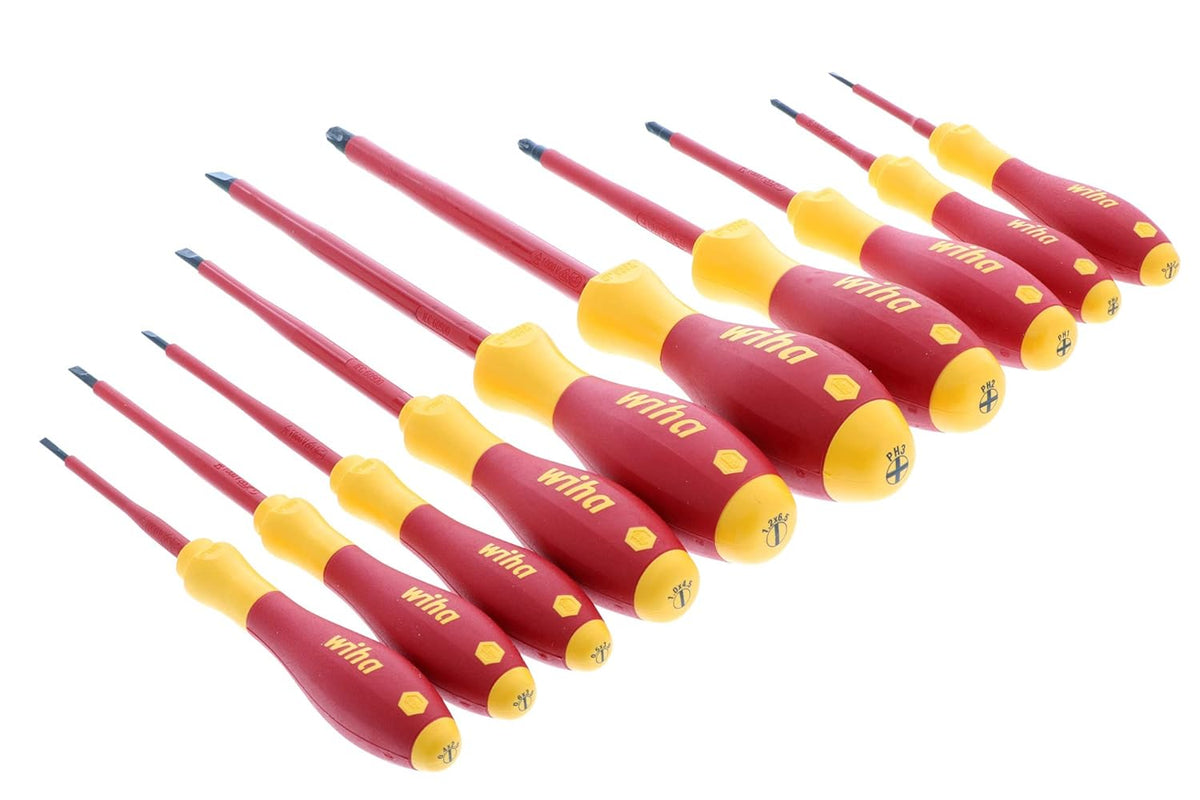 Slotted and Phillips Insulated Screwdriver Set, 1000 Volt, 10 Piece W601