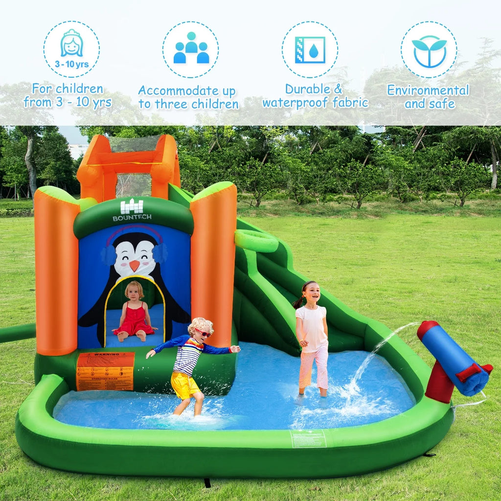 Inflatable Water Park Slide Bouncer with Splash Pool and Blower E53733