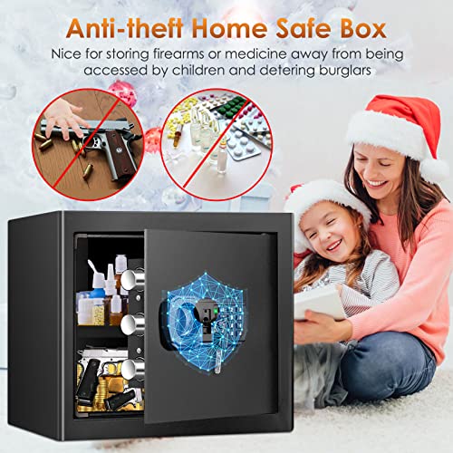 2.5 Cub Fireproof Waterproof Large Cabinet Safe Box with Fireproof Document Bag and Removable Shelf Digital Safe T46912