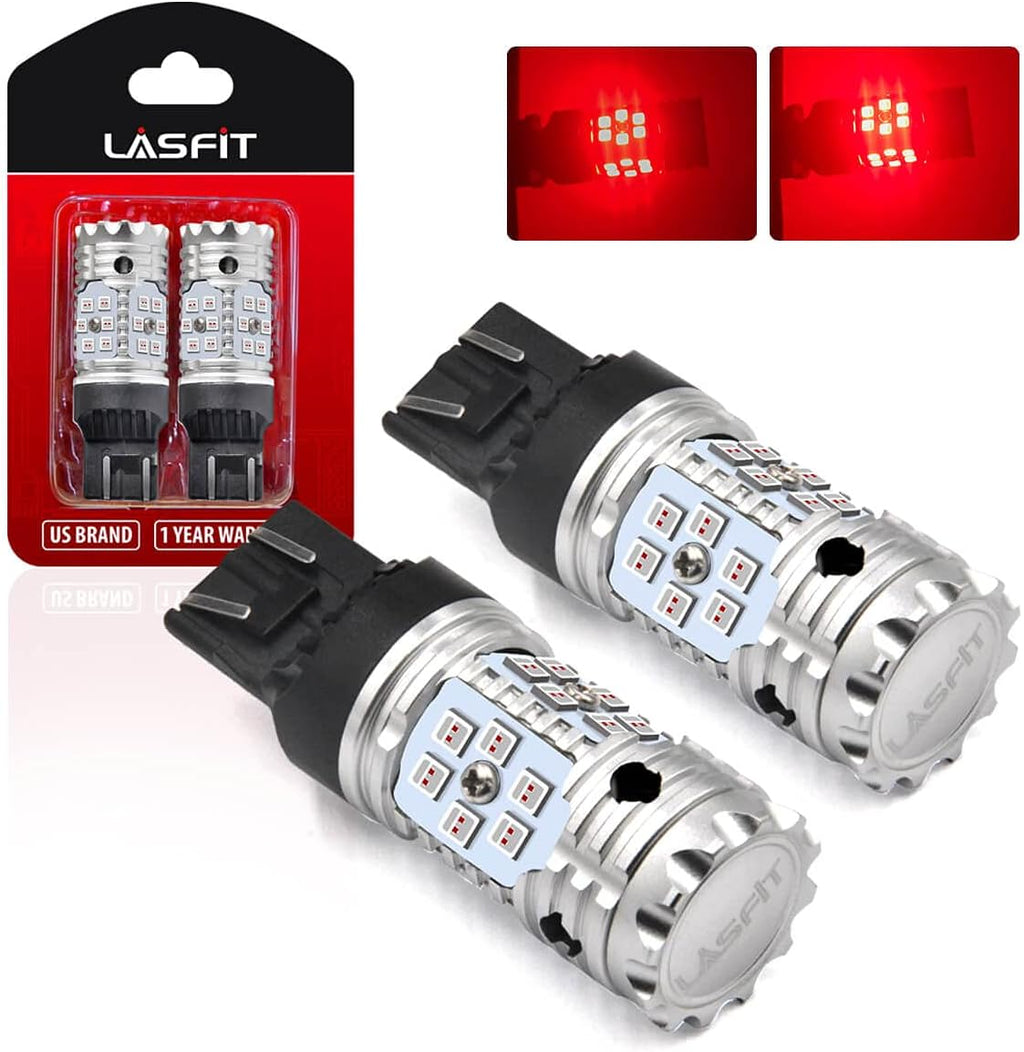 Red 7443 7444 LED Brake Tail Light Bulb (2pcs) S5549