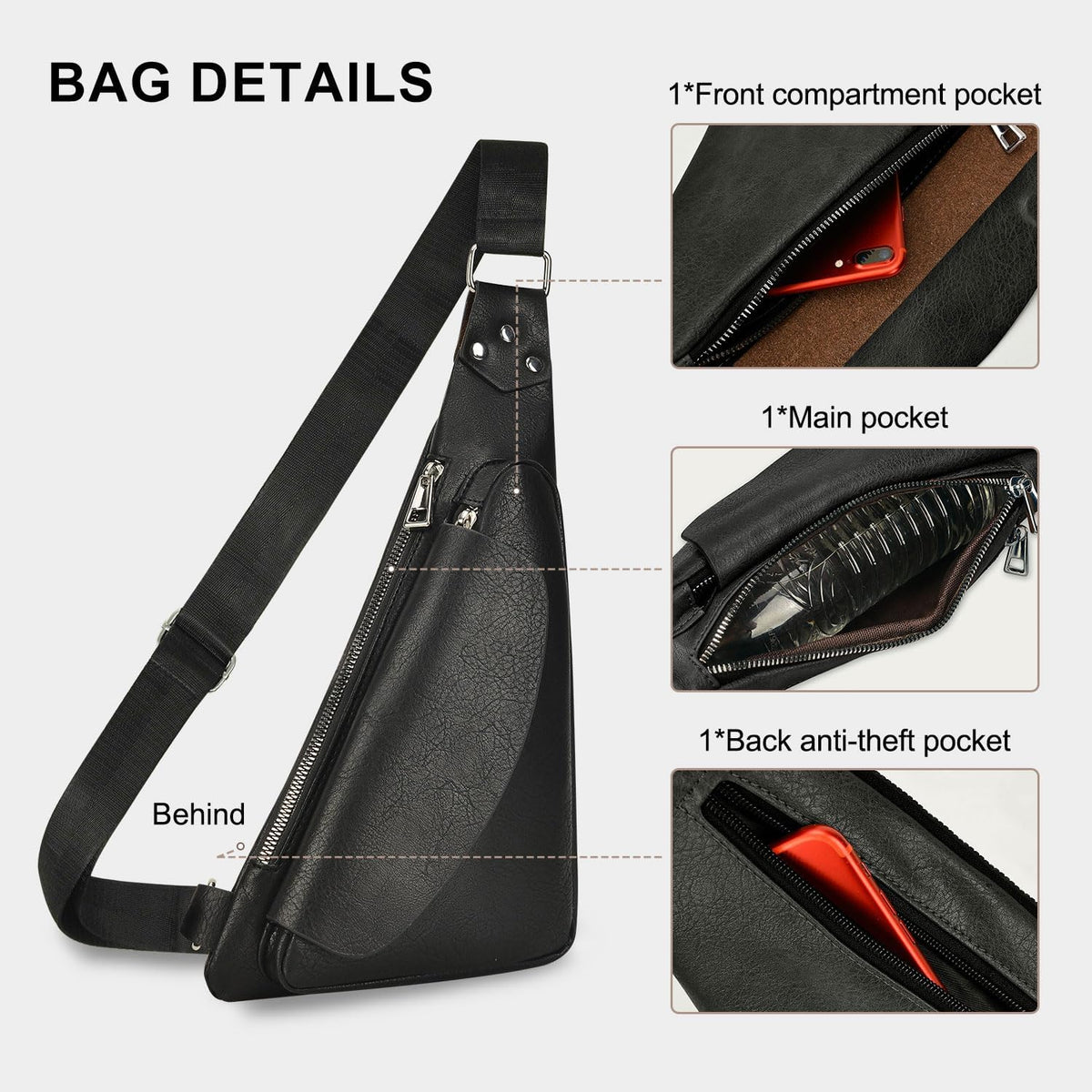 Leather Crossbody Sling Bag S828064