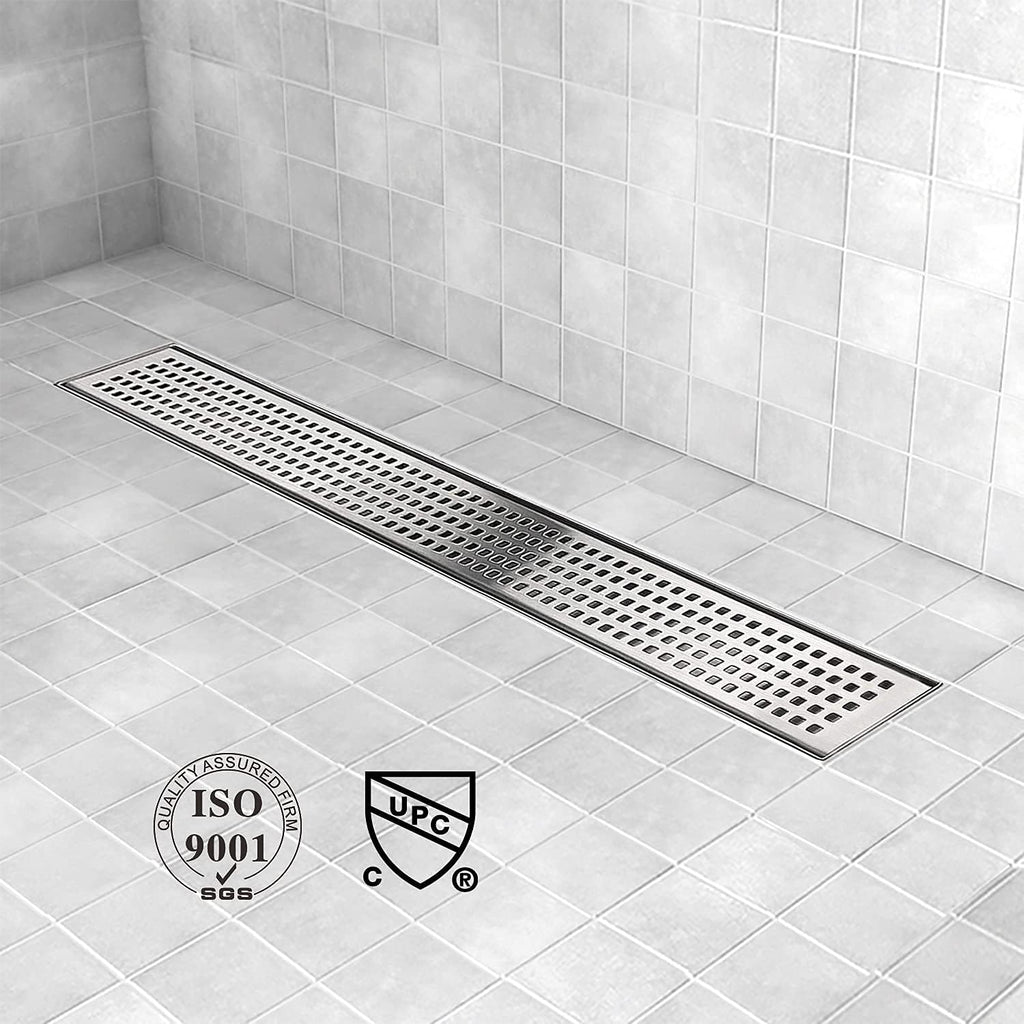 Brushed 304 Stainless Steel Linear Shower Drain 24 inch, Pack of 2 L69094