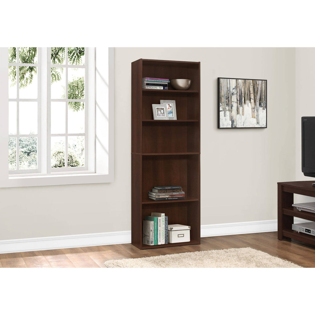 Cherry 72 inch 5 Shelves Bookcase T1561