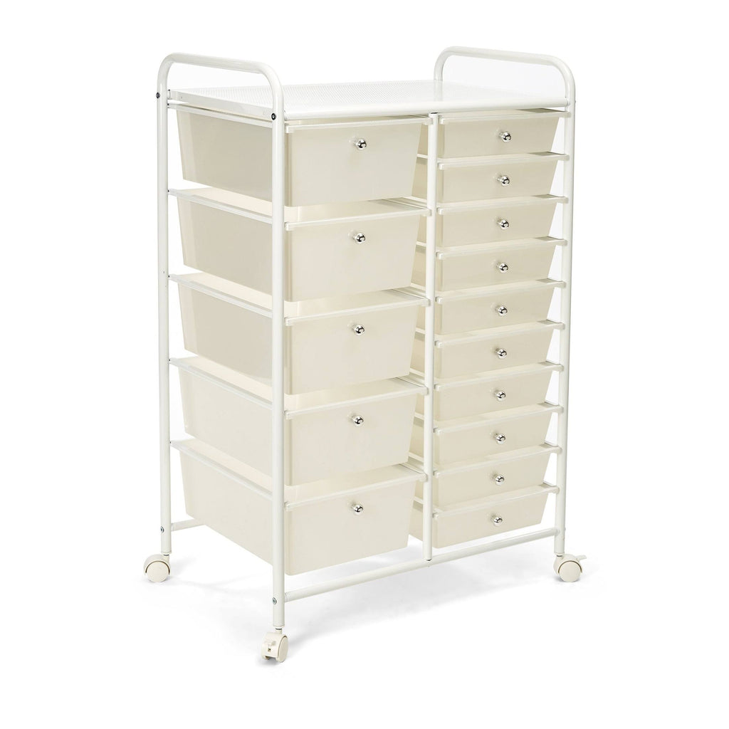 White 15-Drawer Organizer Cart I5852