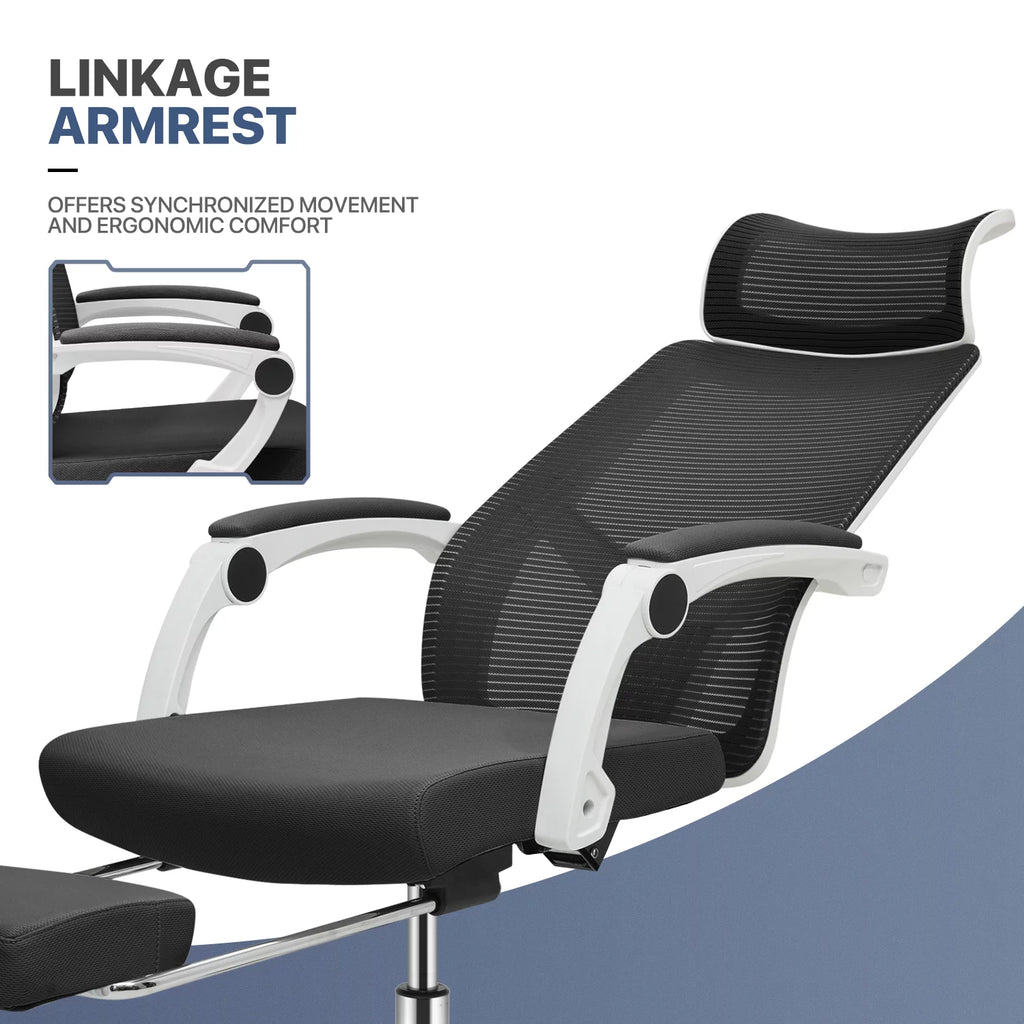 Black Computer Desk and Chair Set with Bookshelf I925065